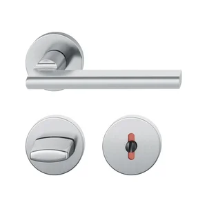 FSB Drückergarnitur 12 1035 ASL auf Rosette WC, Edelstahl matt