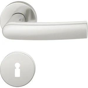 FSB Drückergarnitur 12 1015 ASL auf Rosette BB, silber eloxiert