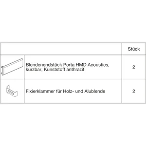 HAWA Porta 100/HMD Acoustics Abdeckkappen-Set Kunststoff anthrazit