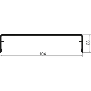 THYSSENKRUPP Syprotech Klipsabdeckung 104/23 Alu blank L=7000 mm