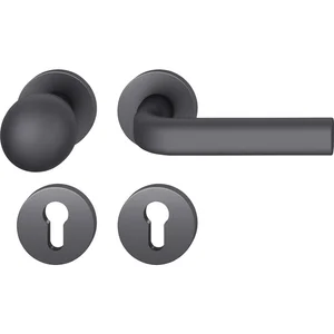 FSB Wechselgarnitur 12 1242 ASL auf Rosette PZ, Aluminium schwarz matt