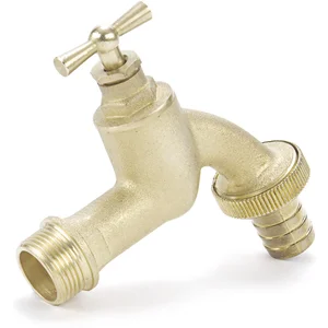 REHAU Wasserhahn mit Schraubverschluss 1/2 Zoll, Messing blank