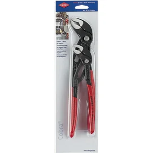 KNIPEX Wasserpumpenzangen-Set Cobra 003120V01, 2-teilig, L=180 und 250 mm
