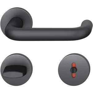 FSB Drückergarnitur 12 1070 ASL auf Rosette WC, schwarz matt