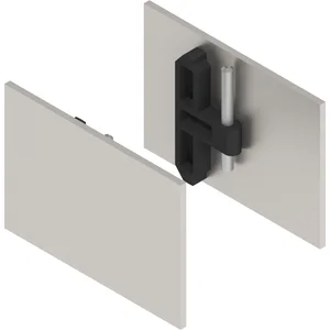 HELM GT-L Abdeckkappen-Set für Seitenteil Aluminium Edelstahl-Effekt