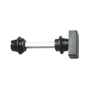 HALCÖ WC Sperrgarnitur HALL & SÖLL - mit Notöffner, schwarz passiviert