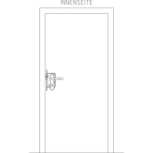 Fluchttürschloss-Set 1 flg. Funktion E/EN 179, links, DM 50, silber eloxiert