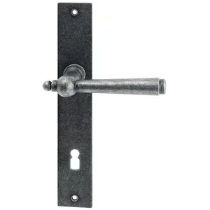 HALCÖ Drückergarnitur FULP - auf Schild BB 90, TS-50, schwarz passiviert