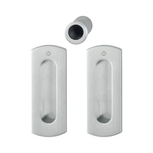 HOPPE Schiebetürmuschel Set M463 - BL, Messing verchromt satiniert