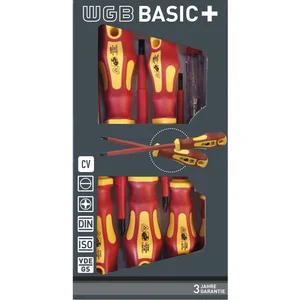 WGB VDE-Schraubendreher-Satz Schlitz/Phillips+Spannungsprüfer 7-teilig