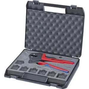 KNIPEX Crimp-Systemzange 9743200 im Kunststoffkoffer, 2K-Griff, L=200 mm