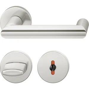 FSB Drückergarnitur 12 1016 ASL auf Rosette WC, silber eloxiert