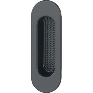 HOPPE Hebeschiebetürmuschel oval, Aluminium schwarz matt