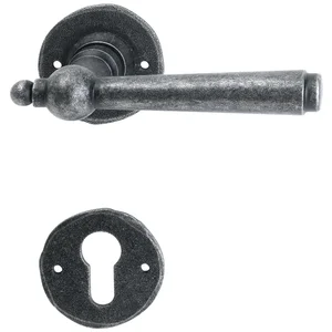 HALCÖ Drückergarnitur FULP - auf Rosette PZ, TS-50, schwarz passiviert