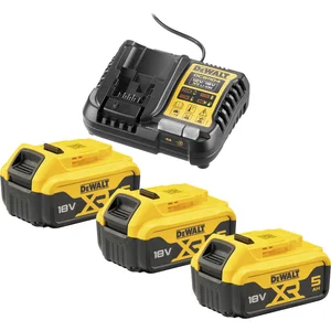 DEWALT Akku-Starterkit-Set DCB1104P3-QW 18 Volt/ 3 Stück 5Ah Akkus und Ladegerät