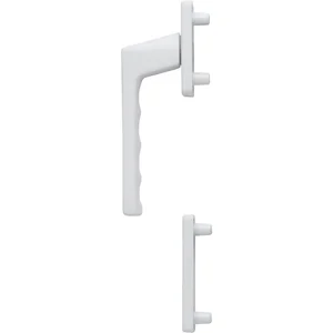 HOPPE Fenstergriff-Halbgarnitur TOULON außen hoch, Aluminium weiß