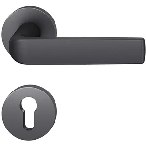 FSB Feuerschutz Drückergarnitur 76 1267 AGL DIN PZ, Aluminium schwarz matt