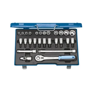 GEDORE Steckschlüssel-Satz 19IMU-10 1/2"vierkant mit Umschaltknarre 27-teilig