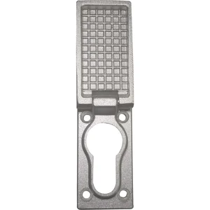 Regenschutzrosette mit Schutzkappe, 27 x 55 x 8 (15)mm, silber eloxiert