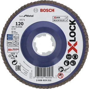 BOSCH Schleiflamellenteller Best for Metal X-LOCK gerade Ø 125 mm Korn 40