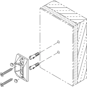 HAWA Zentrierteil Ganzglasschiebetüren zur Wandmontage grau