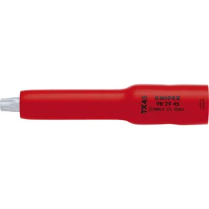 KNIPEX Steckschlüssel-Einsatz isoliert 9829, 3/8" für TX45, Länge 117 mm