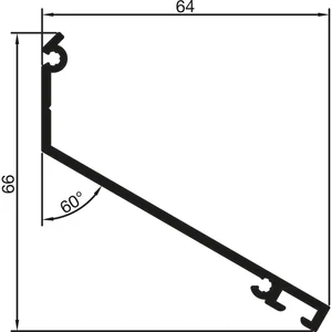 THYSSENKRUPP Syprotech Wandanschlussprofil Easyline, L=6000 mm, Alu blank