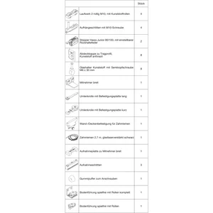 HAWA Junior 80/G Telescopic Teleskopbeschlag Glas 2-flügelig