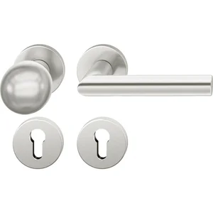 FSB Wechselgarnitur 12 1076 ASL auf Rosette PZ, Knopf drehbar, silber eloxiert