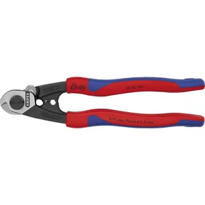 KNIPEX Drahtseilschere 9562 für Draht/Kabel bis 7mm, 2K-Griff, brüniert, L=190mm