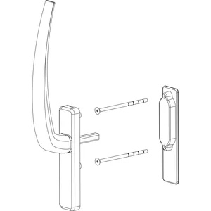 HAUTAU ATRIUM HS Griffgarnitur innen, TS 81-92 mm, Alu weiß RAL 9016