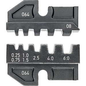 KNIPEX Crimpeinsatz 974908, isolierte+unisolierte Aderendhülsen 0,25-6 mm²