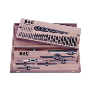 BOHRCRAFT Gewinde Schneidsatz HSSG/HSS M3-M20 in Holzkassette 52-teilig