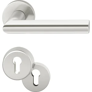 FSB Haustürdrückergarnitur 12 1076, Aluminium silber eloxiert