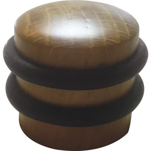 Bodentürpuffer - ø 40 mm, Höhe 34 mm, Anschlag 2 Gummiringe, Buche