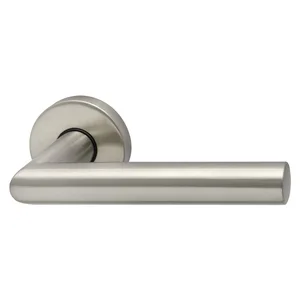 MARCHESI Drücker-Halbgarnitur GEHRUNG - auf Rosette, Edelstahl matt