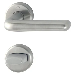 HOPPE Drückergarnitur HELSINGBORG - auf Rosette WC, 37 - 42, Edelstahl matt