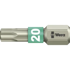 WERA Bit-Einsatz Edelstahl 3867/1TS 1/4"sechskant TX20/25 mm Torx®