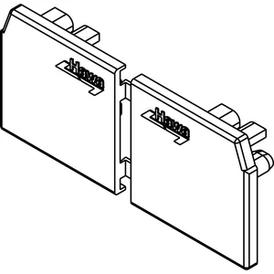 HAWA Junior 40 Holz Abdeckkappen-Set Winkelprofil links/rechts anthrazitgrau