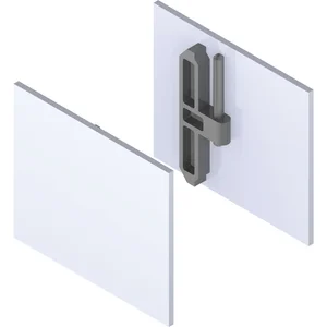 HELM GT-S 150 Abdeckkappen-Set mit Abstandsprofil 15 mm silber eloxiert