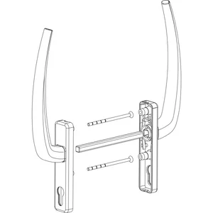 HAUTAU ATRIUM HS Griffgarnitur PZ innen/außen, TS 68-92 mm, Alu silber eloxiert