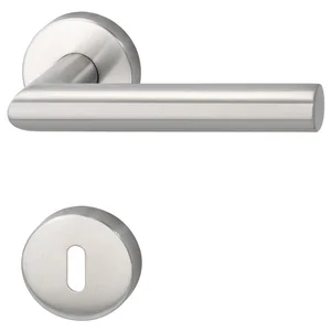 Drückergarnitur GEHRUNG - auf Rosette BB, 38 - 45, Edelstahl matt