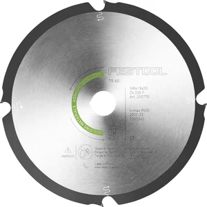 FESTOOL Diamant Sägeblatt DIA ø 168x1,8x20 Zähne 4 Flachzahn negativ