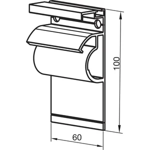 THYSSENKRUPP Syprotech Halter für Regenrinne 60 x 100 mm, Alu blank