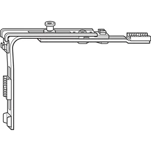 ROTO NT/NX Eckumlenkung kurz 1V-Zapfen silber