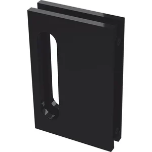 Gegenkasten B95 für Glasschiebetürschloss mit Bogenriegel, Aluminium schwarz