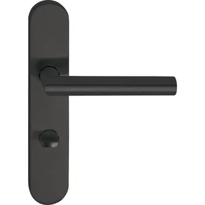 MARCHESI Drückergarnitur GEHRUNG, WC 90 links, Edelstahl schwarz matt