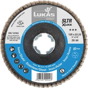 LUKAS Schleiflamellenteller SLTR X-LOCK Zirkonkorund ø 125 mm Korn 40