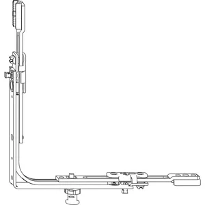 ROTO NT/NX Eckumlenkung für Bodenschwelle 1V Falzluft 7 mm silber
