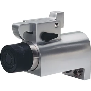 Torhalter 1011 mit Fanghaken und Puffer, Wandmontage, Alu silber eloxiert